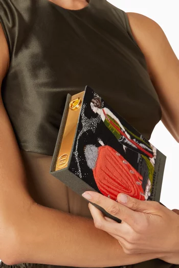 La Voie Lactée Book Clutch in Silk & Felt