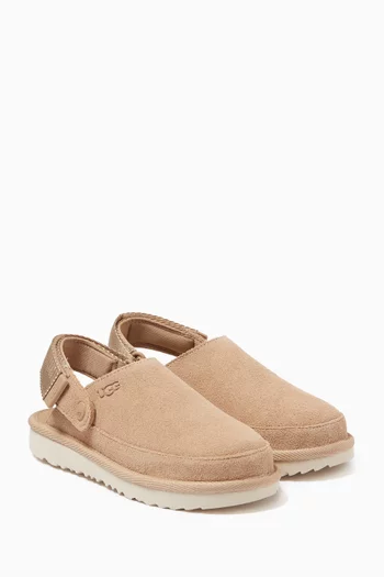 Goldenstar Slingback Clogs in Suede