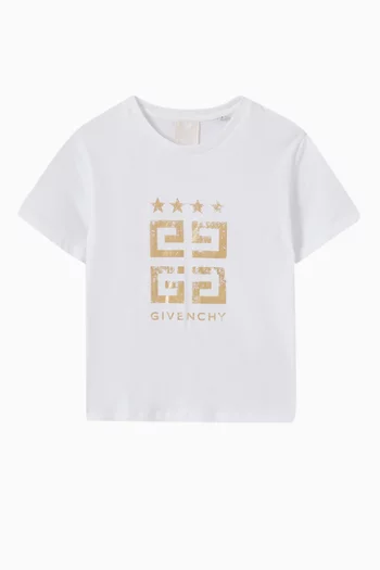 Metallic 4G T-shirt in Organic Cotton Jersey
