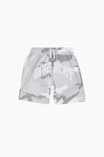Camouflage Logo Shorts in Cotton