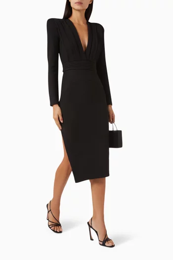 Odyssey Midi Dress in Crepe Knit