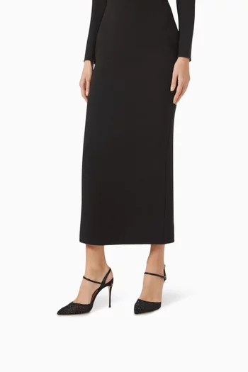 Vittorio 105 Slingback Pumps in Satin & Mesh