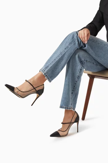 Lorenzo 105 Pumps in Nappa & Mesh