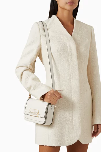 Diamond Crossbody Bag in Leather