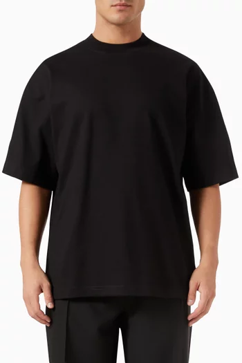 Mock Neck T-shirt in Cotton Jersey