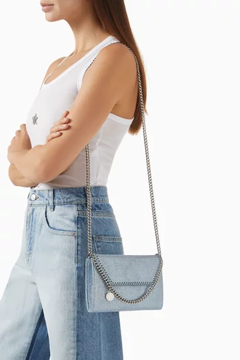 Mini Falabella Crossbody Bag in Metallic Shaggy Deer