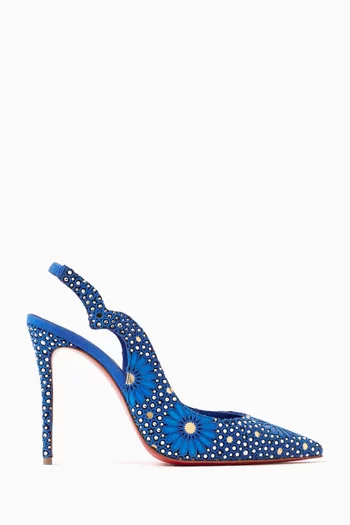 Hot Chick 100 Mouchara Strass Slingback Pumps in Suede