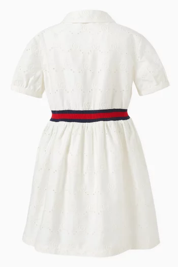 Web Stripe GG Dress in Cotton