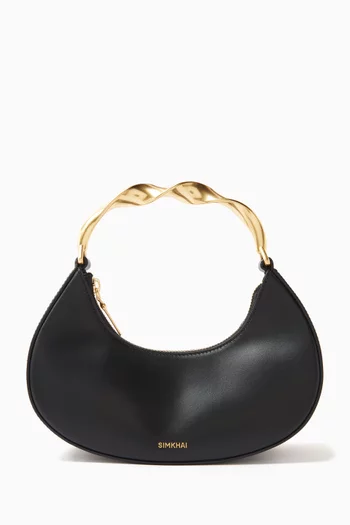 Nixi Twist Hobo Bag in Leather