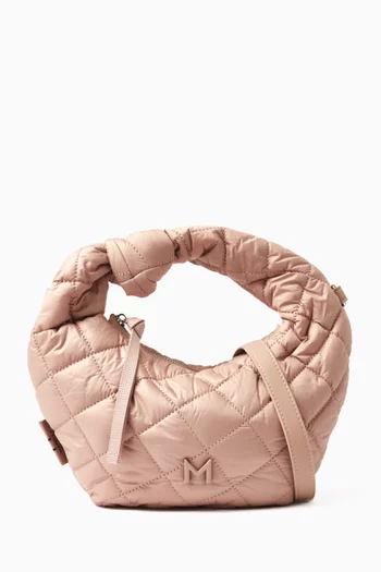 Small Polso Quilted Hobo Bag in Nylon