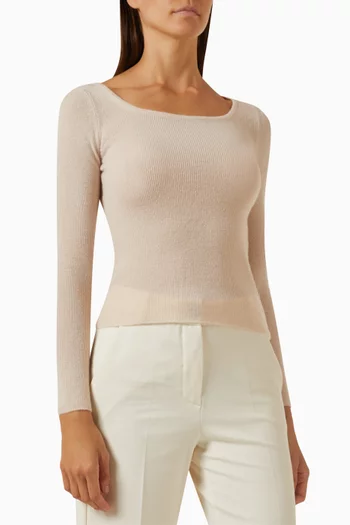 Mozzo Ribbed Sweater in Wool & Cashmere-blend