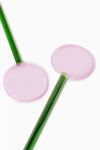 Salad Servers in Glass, Set of 2