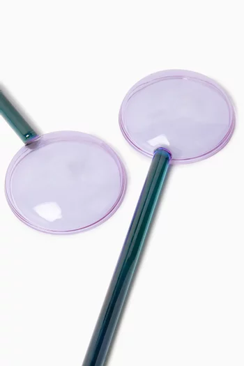 Salad Servers in Glass, Set of 2