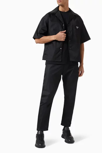Short-sleeved Logo Shirt in Re-Nylon