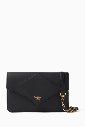 Diamond Crossbody Bag in Leather