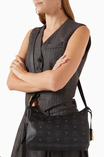 Small Aren VI Hobo Bag in Visetos Canvas