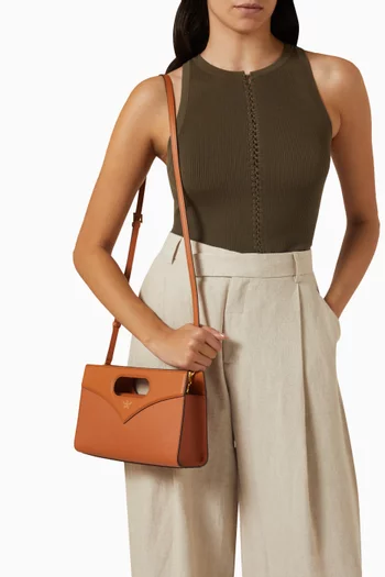 Diamond Crossbody Bag in Leather