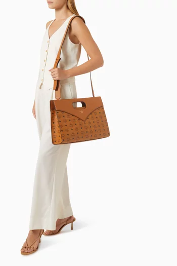 Diamond Crossbody Bag in Visetos Canvas