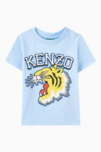 Tiger-print T-shirt in Cotton Jersey