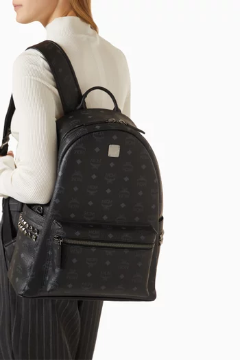 Stark Side Studs Medium Backpack in Visetos