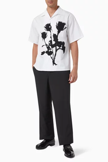 Printed Shirt in Poplin