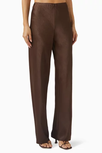 Fluid Bias Pants in Satin