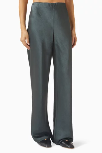 Fluid Bias Pants in Satin