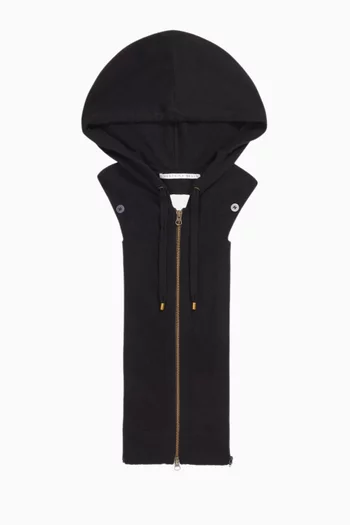 كنزة ديكي بغطاء رأس صوف وكشمير