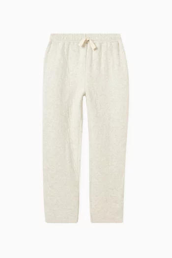Quilted Trousers in Cotton Blend Tube Knit