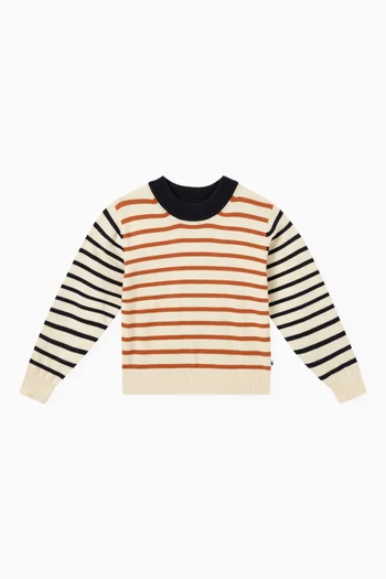 Striped Breton Sweatshirt in Cotton