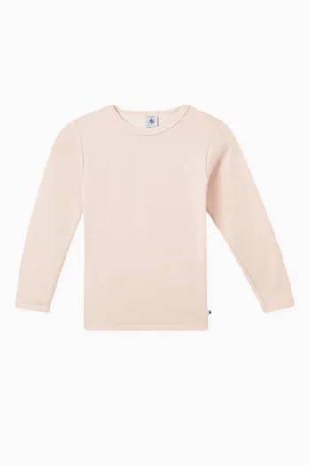 T-shirt in Wool-cotton Blend