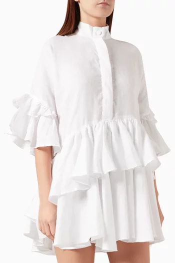 Margrit Mini Dress in Cotton-silk Blend
