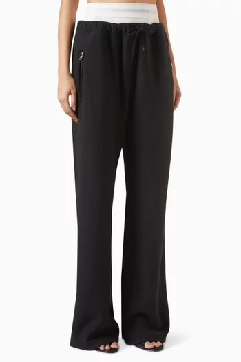 Wide-leg Sweatpants in Cotton Terry
