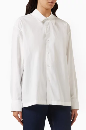 Apple Logo Button Up Shirt in Cotton