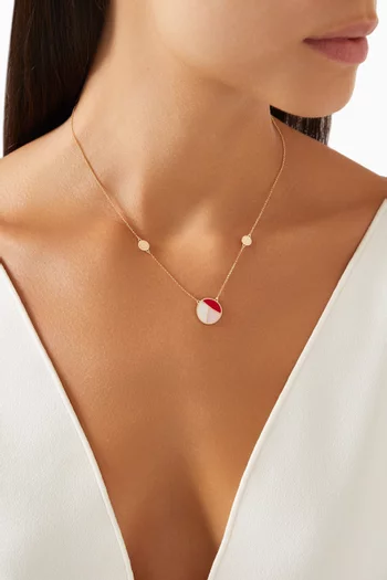 Amelia Barcelona Reversible Mosaic Pendant Necklace in 18kt Gold