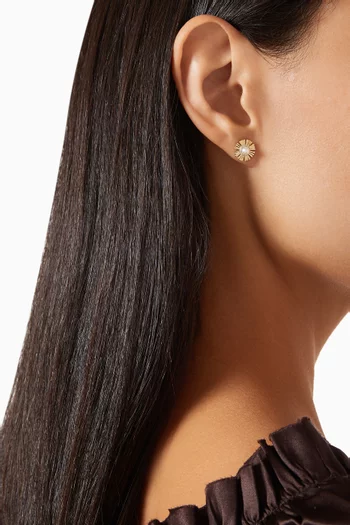 Farfasha Happy Sunkiss Diamond & Pearl Earrings in 18kt Gold
