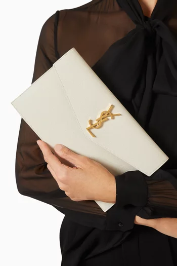 Uptown Pouch in Grain de Poudre Embossed Leather