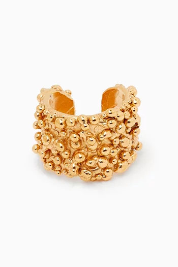 The Rocky Road Single Ear Cuff in 24kt Gold-plated Bronze