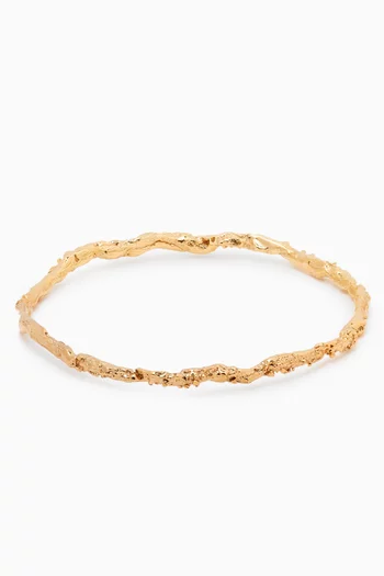 The Infernal Rocks Bangle in 24kt Gold-plated Bronze