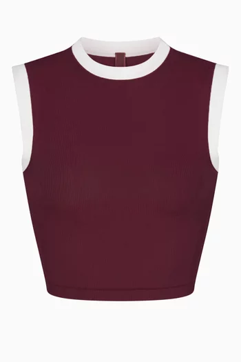 Ringer Cropped Top in Modal