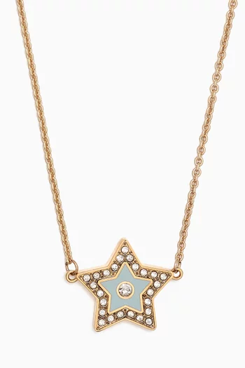 Kira Star Pendant Necklace in 18kt Gold-plated Brass