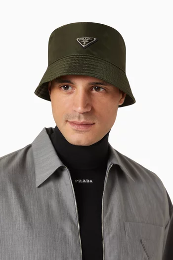 Triangle Logo Bucket Hat in Re-Nylon