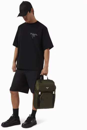 Tundra Backpack in Re-Nylon & Saffiano Leather