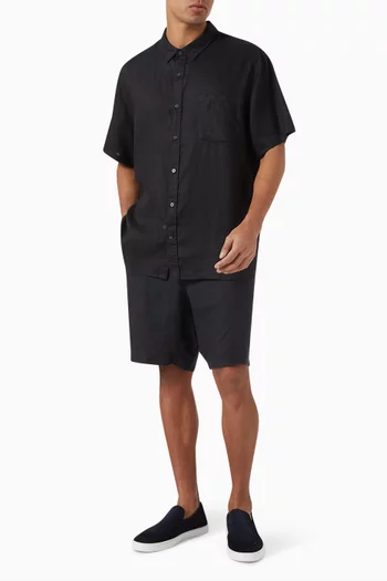 Drawstring Shorts in Lightweight Hemp