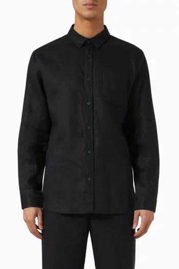 Classic-fit Long-sleeve Shirt in Linen