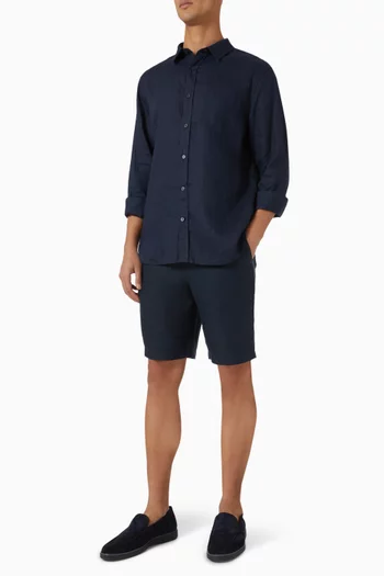 Classic-fit Long-sleeve Shirt in Linen