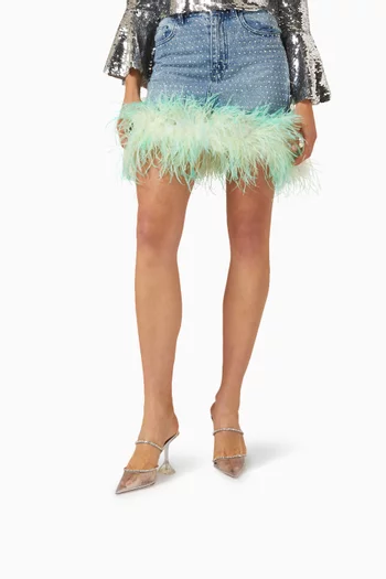 Gilda 95 Glass Mules in Glitter PVC