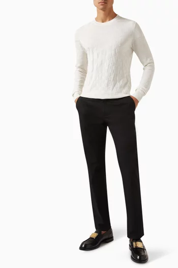 3D Diamond Sweater in Silk-jacquard