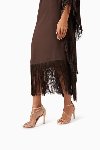 Ember 100 Embellished Sandals in Satin