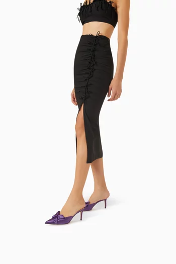 Pixie 70 Mules in Satin